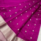 Pure silk Chanderi handloom purple pink saree