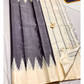 Ananta ✨ – Grey Kanchipuram Pure Silk Saree
Featuring serene ivory thazhampoo reku motifs 🌿
Minimalist no-zari Kalakshetra style for understated elegance ✨
Pristine ivory seer pallu with stunning thazhampoo panels 🌸
