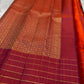 Poornima Kalyani
Deep Purple & Vermilion Kanchipuram Silk Saree
Zari Buttas · Checkered Borders · Silk Mark Certified