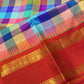 Ratna Mala ✨ – Pure Kanchipuram Silk Saree
Multicolor Checked Body in Vibrant Jewel Tones
Deep Red Korvai Border with Gold Zari Weaving
Grand Red 2gm Zari Brocade Pallu with Traditional Motifs