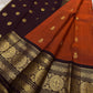 Rust Orange Coffee Brown — Flower Butta | Pure Kanchipuram Silk Saree
Rust-orange body with dainty zari-woven flower buttas and grand coffee-brown korvai borders rich in antique-gold floral medallions.
Silk Mark Certified • Blouse Stitching Available ($30
