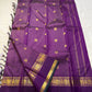 Kalika Purple — Pure Silk Kanchipuram Saree
Royal Purple with Gold Coin & Kalika Paisley Zari Buttas | Annapakshi Panel Border | Brocade Pallu
**Silk Mark Certified ✅ •ships in 2 weeks