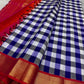 ✨ Varnika Checks — Pure Silk Kanchipuram Saree (Kattam)
Indigo–lavender–ivory checks with roja-red zari borders & rani contrast pallu
Silk Mark Certified ✅ • Ships in Two Weeks • Free Shipping within USA 🇺🇸