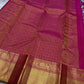 Raja Rangu Kattam: shot color  Rani Pink Pure Silk Kanchipuram with Gold Zari Checks and Temple Border
Silk Mark Certified for Quality Assurance, Enjoy Free Shipping within USA.
Ready to Ship in 1 Week