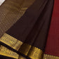 Komala – Deep Cherry Red Kanchipuram Pure Silk Saree with Coffee Brown Border
With petite kamalam motifs, peacock borders, and a grand grid zari pallu