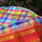 Ratna Mala ✨ – Pure Kanchipuram Silk Saree
Multicolor Checked Body in Vibrant Jewel Tones
Deep Red Korvai Border with Gold Zari Weaving
Grand Red 2gm Zari Brocade Pallu with Traditional Motifs