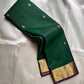 Marakatha Valli ✨ – Pure Kanchipuram Silk Saree
Emerald Green Body with Fine Zari Buttas
Royal Purple Korvai Border with Gold Zari Motifs
Majestic Purple Pallu with Rich Gold Zari Brocade
Silk Mark Certified | Fall & Pico Done | Blouse Stitching ($30) |