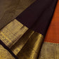 Gilded Rust Orange + Paaku Nut Brown — Pure Silk Kanchipuram
Rust-orange body with gold coin buttas & deep nut-brown korvai border in grand medallion zari
Silk Mark Certified • Free USA Shipping • Ships in Two Weeks ✅