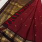 Ember ✨
Pure Kanchipuram Silk Saree in Ember Red & Coffee Brown
Ember-red body with delicate gold zari buttas
Rich coffee-brown elephant border with zari vines

Silk Mark Certified, delivery in 2 weeks