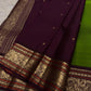 Kili Pachai Green Pure Silk Kanjivaram Peacock Butta Saree with Plum Zari Border – view 5