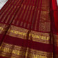 Purnima ✨ – Kumkum-Red & Aubergine Kanchipuram Pure Silk Saree
With Zari Winged Horse Buttas on the Aubergine Body
Grand Gold Annam & Floral Korvai Border with Temple Rekku
Varisaipettu Striped Gold Brocade Pallu with Hand-Knotted Tassels
Silk Mark