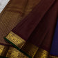 Midnight Oosikattam ✨ – Pure Kanchipuram Silk Saree
Deep Midnight Blue Body in Oosi Zari Kattam with Leaf Buttas
Maroon Korvai Border with Green Selvedge & Elephant Motifs
Opulent Maroon Pallu with Intricate Gold Zari Brocade
Silk Mark Certified |