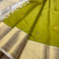 Ivory Olive Green — Pure Handloom Kanchipuram Silk Saree 🌿
Olive Green Body with Floral Zari Buttas & Contrast Ivory Brocade Border ✨
Silk Mark Certified • free shipping within  USA ships in two weeks