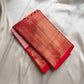 Stuthi ✨ — Vermilion Red Pure Kanchipuram Silk Saree
With Traditional Korvai Weave & Broad Yaali Border
Adorned in Intricate Chakram Motifs & Fine 3G Zari, Grand Zari Brocade Pallu with Medallion Artistry
Contrast red blouse with a broad border