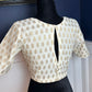 Cream and gold Silk cotton blouse