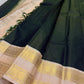 Haritha Pale Rose Vairaoosi — Pure Silk Kanchipuram Saree
Deep Forest-Green Vairaoosi Body with Pale-Rose Korvai Border & Gold Chakra Zari
Silk Mark Certified • Free USA Shipping • Ships in Two Weeks ✅