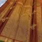 Rust Orange Yazhi Vairaoosi — Pure Silk Kanchipuram Saree
Rust orange body with fine vaira oosi lines and regal Yazhi zari motifs
Antique gold borders with green selvedge and grand brocade pallu ✨
Silk Mark Certified • Free USA Shipping • Ships in Two We
