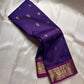 Vadamalli Mayil Chakra – Pure Korvai Kanchipuram Silk Saree
Royal purple body with gold zari paisley & medallion buttas
Contrast magenta korvai border with peacock panels; grand brocade pallu
Silk Mark Certified | Fall & Pico Done | Blouse Stitching avai