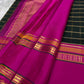 Rani Maragatham Zari Kattam — Pure Silk Kanchipuram (Handloom)
Emerald green body with fine gold kattam checks & zari lines • Vibrant rani-pink border with temple coin motifs
Rich rani-pink pallu with antique-gold zari panels • Silk Mark Certified ✅ Free