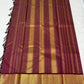 Ganika – Deep Coffee Brown Vairaoosi Kanchipuram Silk Saree with Candlestick Zari Border, Vanki Pet Chevrons & Dark Green Selvedge