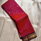 Anju ✨ – Red & Rust-Orange Shot Kanchipuram Pure Silk Saree
with Majestic Elephant & Peacock Motifs
Regal Deep Purple Korvai Contrast Border
Opulent Gold Zari Brocade Pallu