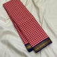 Madras Sindoor Kattam — Pure Kanchipuram Silk Saree
Sindoor Red × Rani Pink × Kesari Checks with Navy Korvai Zari Border
Silk Mark Certified • Free Shipping within USA • Ships in Two Weeks