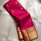 Raja Rangu Kattam: shot color  Rani Pink Pure Silk Kanchipuram with Gold Zari Checks and Temple Border
Silk Mark Certified for Quality Assurance, Enjoy Free Shipping within USA.
Ready to Ship in 1 Week