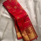 Ambaram – Sindhuram - Silk mark certified Kanchipuram silk

Elephant Procession Zari Border • Coin & Gandaberunda Buttas

Copper-Orange Brocade Pallu with Diamond-Jaal

Handloom • Running Red Blouse with Zari Border

Silk Mark Certified • Ships in Two Wee