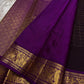 Sorgavaasal Kili , stunning motif in dark brown and purple zari kattam zari woven yazhi buttas in pure silk kanchipuram