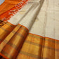 Ivory Marigold — Pure Silk Kanchipuram Saree
Pearl-Ivory Body with Gold Buttas & Kesari-Orange Peacock Zari Border ✨
Silk Mark Certified • Free USA Shipping • Ships in 2 weeks