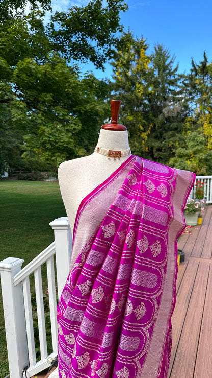 Soft silk banarasi saree - Purple