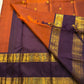 Poovizhi Rust Orange — Pure Kanchipuram Silk Saree
Deep aubergine body with rust-orange korvai borders & rich zari floral motifs
Silk Mark Certified • Blouse Stitching ($30) • Free Shipping within USA • Ships in Two Weeks