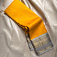 Soundarya Gray – Haldi Yellow & Silver-Grey Pure Silk Kanchipuram Saree
Peacock-vine korvai borders & grand silver-brocade pallu ✨
Silk Mark Certified • Ships in Two Weeks • Free Shipping within USA ✅