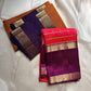 Pink Shot with Rani Radiance ✨ – Pure Kanchipuram Silk Saree with Gold Zari Kattam Checks, Plum Korvai Border & Grand Brocade Pallu – Silk Mark Certified, Fall & Pico Done, Blouse Stitching Available, ships in 2 weeks