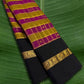 Kanchipuram Silk Saree • Veldhari Korvai Weave • magenta ponvandu gold checks with deep brown