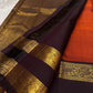 The Rust Orange Abharna: A Silk Mark Certified Kanchipuram Pure Silk Saree
with Maroon and Gold Elephant Zari Border & Rich Zari Pallu
Handwoven with Exquisite Peacock Motifs
Free Shipping within USA on this Handloom Creation
Ships in 1 Week