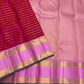 Peony Sringara Velthari — Pure Kanchipuram Silk Saree
Rani magenta body with gold velthari stripes and peony-pink chevron zari border
Silk Mark Certified • Free Shipping within USA • Ships in Two Weeks ✅