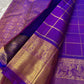 Leelavati Kattam
Amethyst Purple Kanchipuram Silk Saree
Zari-Woven Checks with Elephant Procession Border