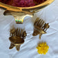 Brass shankh chakra diya (pair)