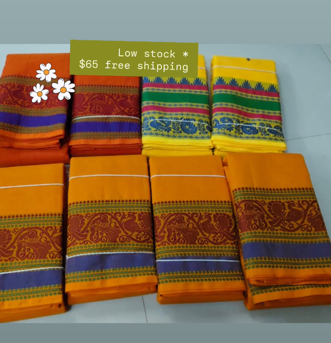 Fresh Off the Loom – Kanchi Cotton Thread Work Sarees
Soft • Lightweight •
$65 • Free Shipping within USA 2 weeks