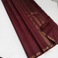 Deep copper brown zari kattam with manga kamalam border mathu seer kattam pure silk Kanchipuram