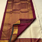 Ivory Divyam — Pure Silk Kanchipuram Saree
Ivory Body with Gold Coin & Paisley Buttas | Arakku Maroon Chakra Border | Brocade Pallu
Silk Mark Certified ✅ • Fall & Pico Done ✅ • Blouse Stitching ($30) ✅ • Ships in Two Weeks • Free Shipping within USA 🇺🇸