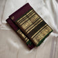 Radhe ✨
Plum Purple Oosi-Striped Kanchipuram Silk
Zari-Woven Yaali Motifs on the Body
Bottle-Green Rettapet Border with Peacocks
Grand Gold Zari Jaal Please | Silk Mark Certified