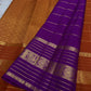 Pankajam 🌺 – Burnt Orange Kanchipuram Silk Saree with Zari Kattam, Dashed Lines, Kolam Motifs, Varisaipet Border with Thandavalam Zari Stripes, Rudrakshpet, Annam & Kamalam Motifs, Deep Magenta-Purple Selvedge & Ornate Pallu