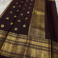 Plum Gold Zari Kanchipuram Saree