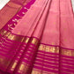 “Roja” Petal Pink Kanchipuram Pure Silk Saree
Peacock & Floral Zari Buttas on Body
Raspberry Pink Varisaipet Border with Ornate Kamalam Gorgeous Grid Pattern Zari Pallu