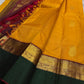 ✨ Deepa Layam — Pure Silk Kanchipuram Saree (Korvai)
Manjal-marigold body with gold paisley buttas & emerald korvai borders
Silk Mark Certified ✅ • Ships in Two Weeks • Free Shipping within USA 🇺🇸