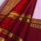 Pastel Pink Zari Kattam
Blush-pink  Kanchipuram Silk Saree
Contrast Maroon Borders in Gold Zari