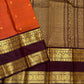 Rust Orange Mayil – Pure Korvai Kanchipuram Silk Saree
Grand jamuni Zari border rettapet &  pallu with rich traditional zari weaving
Silk Mark Certified, ships in 2 weeks blouse stitching available