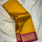 Ambar Rani — Pure Kanchipuram Silk Saree
Amber yellow oosi-kattam checks with contrast rani-pink korvai border and grand zari brocade pallu.
Silk Mark Certified • Free Shipping within USA • Ships in Two Weeks ✅